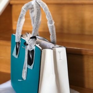 Brand New Michael Kors Turqoise and Cream Handbag